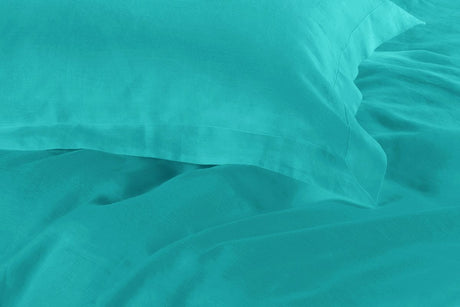 1000TC Tailored Queen Size Teal Duvet Doona Quilt Cover Set