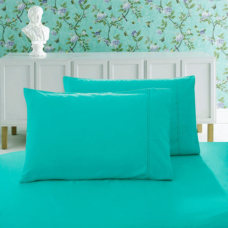 1000TC Premium Ultra Soft Standrad size Pillowcases 2-Pack - Teal