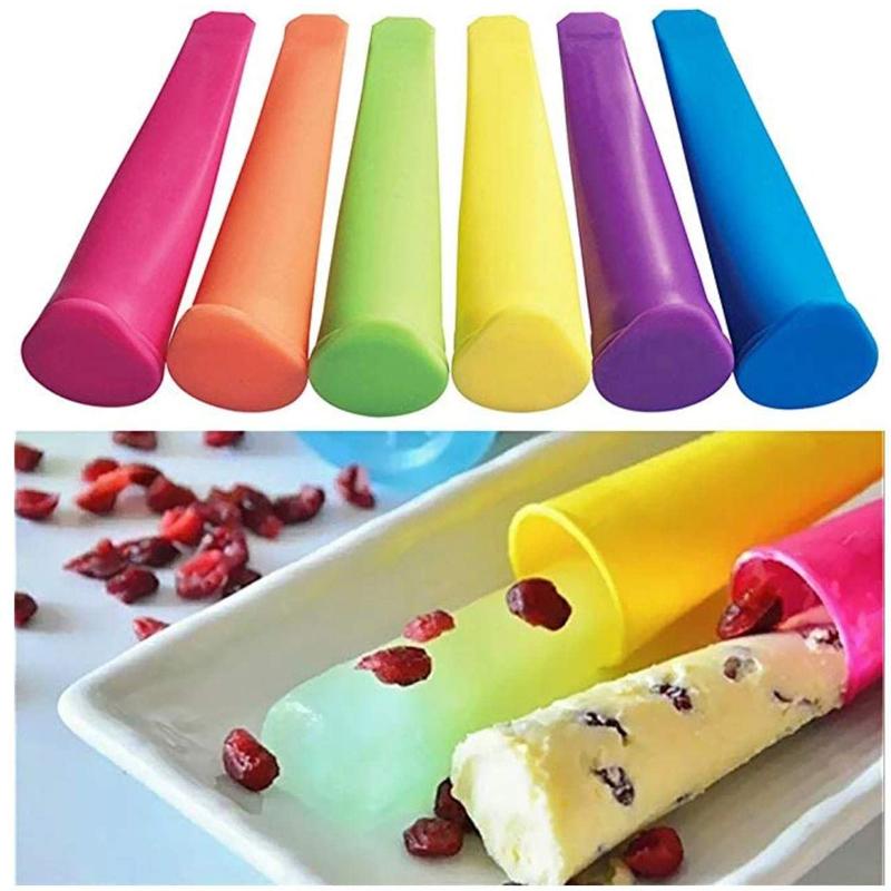 8PCS Silicone Ice Block Moulds/Ice Cream Molds/Icy Pole Jelly Pop Popsicle Maker