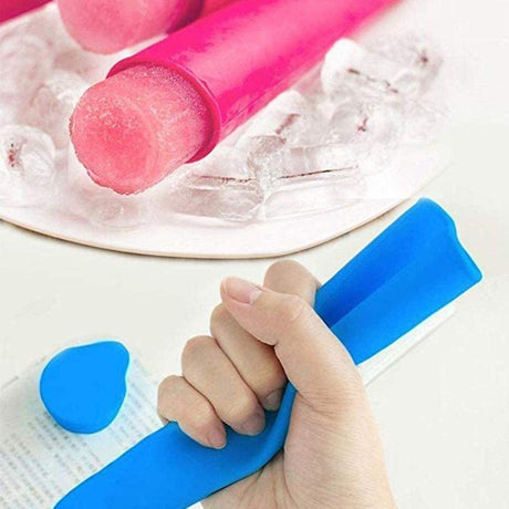 8PCS Silicone Ice Block Moulds/Ice Cream Molds/Icy Pole Jelly Pop Popsicle Maker