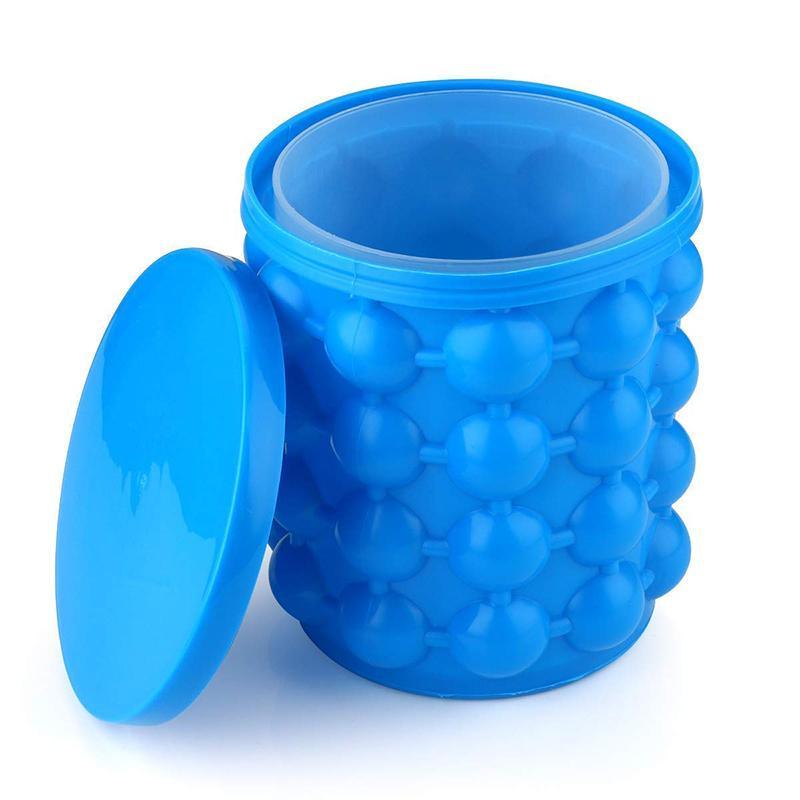 Silicone Ice Cube Magic Maker Revolutionary Space Saving Ice  Tray Bucket