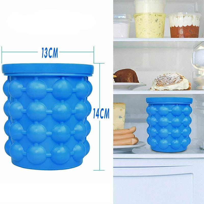 Silicone Ice Cube Magic Maker Revolutionary Space Saving Ice  Tray Bucket