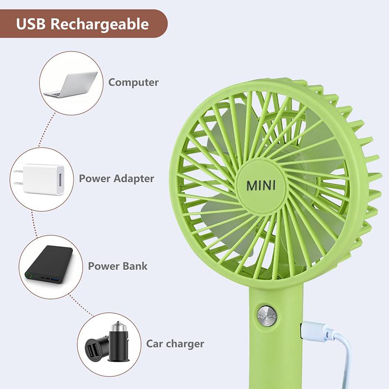 Mini Portable Hand-held Desk Fan Cooling Cooler USB Air Rechargeable 3 Speed