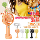 Mini Portable Hand-held Desk Fan Cooling Cooler USB Air Rechargeable 3 Speed