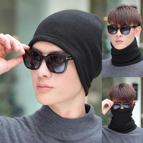 Winter Warm Fleece Snood Scarf Neck Warmer Beanie Hat Ski Balaclava Men Women