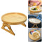 Wooden Sofa Foldable Tray Clip-on Sofa Armrest Tray Coffee Drink Snacks Holder