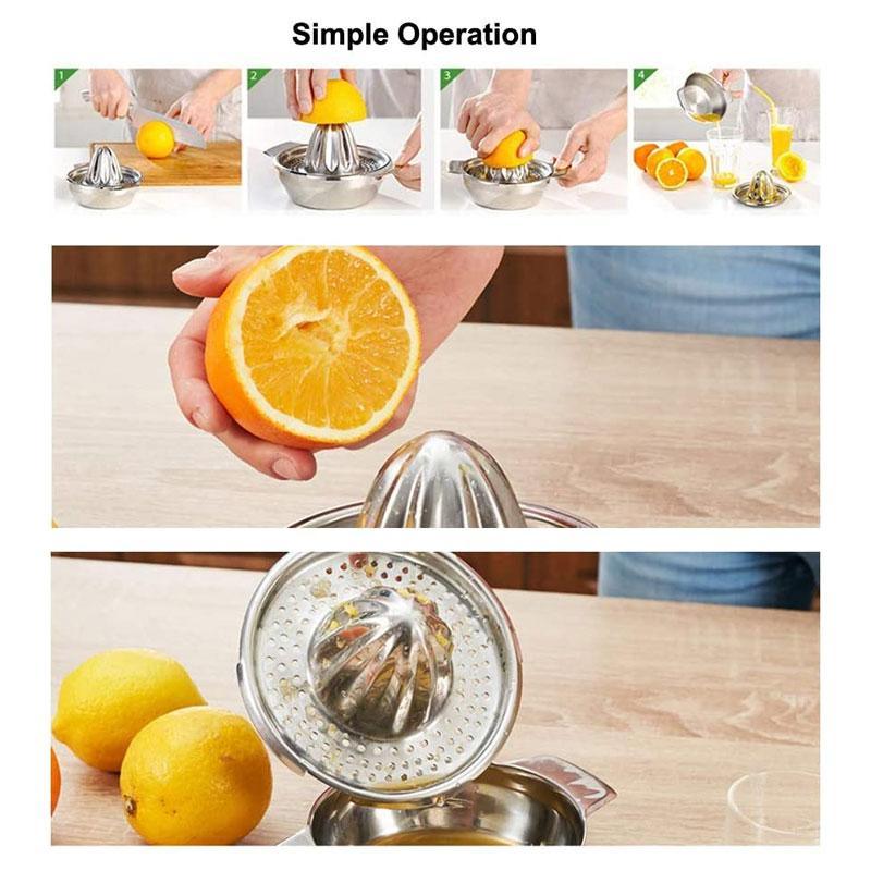 Stainless Steel Fruit Lemon Citrus Orange Juicer /Manual Press Squeezer OZ