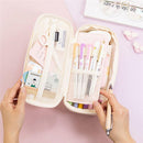 Zipper Pencil Case Pen Bag Organizer School Office Cosmetic Stationery Storage