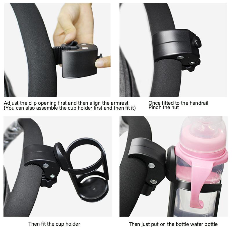 Baby Stroller Cup Holder Drink Bag Milk Bottle Phone Pram Golf Buggy Wheelchair