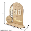 Wooden Eid Ramadan Countdown Calendar Ornament DIY Wood Crafts Party Decor