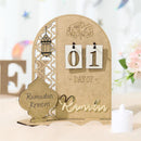 Wooden Eid Ramadan Countdown Calendar Ornament DIY Wood Crafts Party Decor