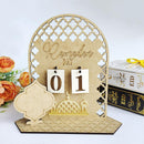 Wooden Eid Ramadan Countdown Calendar Ornament DIY Wood Crafts Party Decor