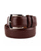 Genuine Smooth Brown Calfskin Belt with Brass Buckle 105 cm Men