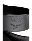 Reversible Leather Belt with M Logo Buckle One Size Men