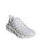 White Leatherette and Mesh Running Shoes - 10 US