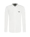 Aeronautica Militare White Cotton Shirt with Eagle Logo and Button Closure S Men