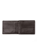 Integrated Anti RFID Dark Brown Leather Wallet One Size Men