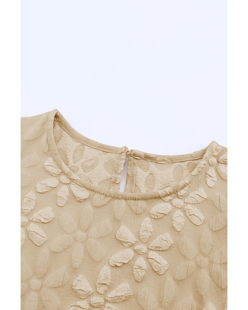 Azura Exchange Lace Bubble Sleeve Top - L