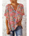 Azura Exchange Gorgeous Floral V-Neck Blouse - S