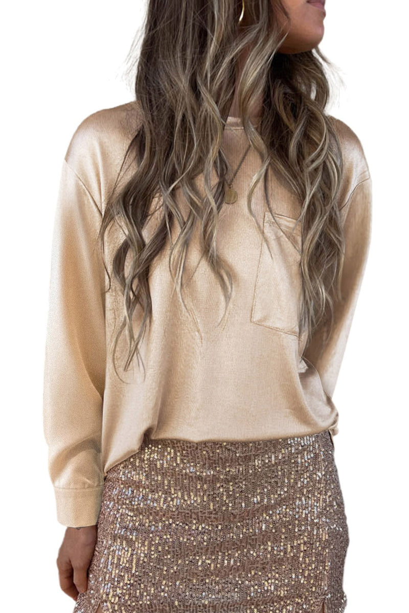 Azura Exchange Glitter Long Sleeve Top - L