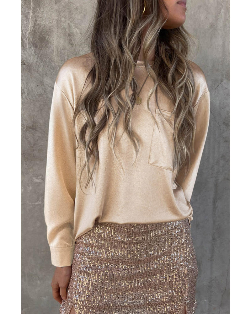 Azura Exchange Glitter Long Sleeve Top - M