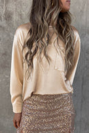 Azura Exchange Glitter Long Sleeve Top - S