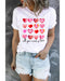 Azura Exchange Hearts Letter Print Short Sleeve T-shirt - XL