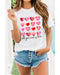 Azura Exchange Hearts Letter Print Short Sleeve T-shirt - XL