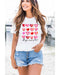 Azura Exchange Hearts Letter Print Short Sleeve T-shirt - XL