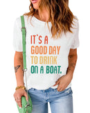 Azura Exchange Good Day Boat Letters T-Shirt - L