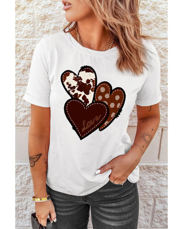 Azura Exchange Heart Print T-shirt