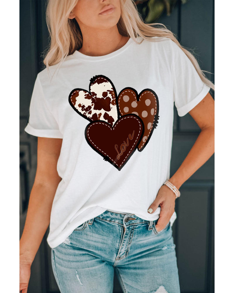 Azura Exchange Heart Print T-shirt