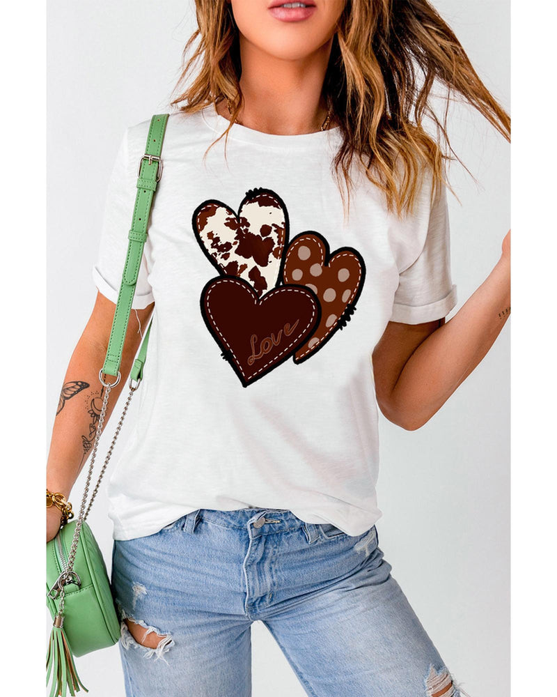 Azura Exchange Heart Print T-shirt