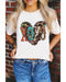 Azura Exchange Heart Shaped Print Crew Neck Graphic Tee - XL