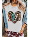 Azura Exchange Heart Shaped Print Crew Neck Graphic Tee - XL