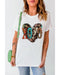 Azura Exchange Heart Shaped Print Crew Neck Graphic Tee - XL