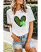 Azura Exchange Leopard Heart Shaped Print Crewneck Graphic Tee