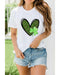 Azura Exchange Leopard Heart Shaped Print Crewneck Graphic Tee - XL