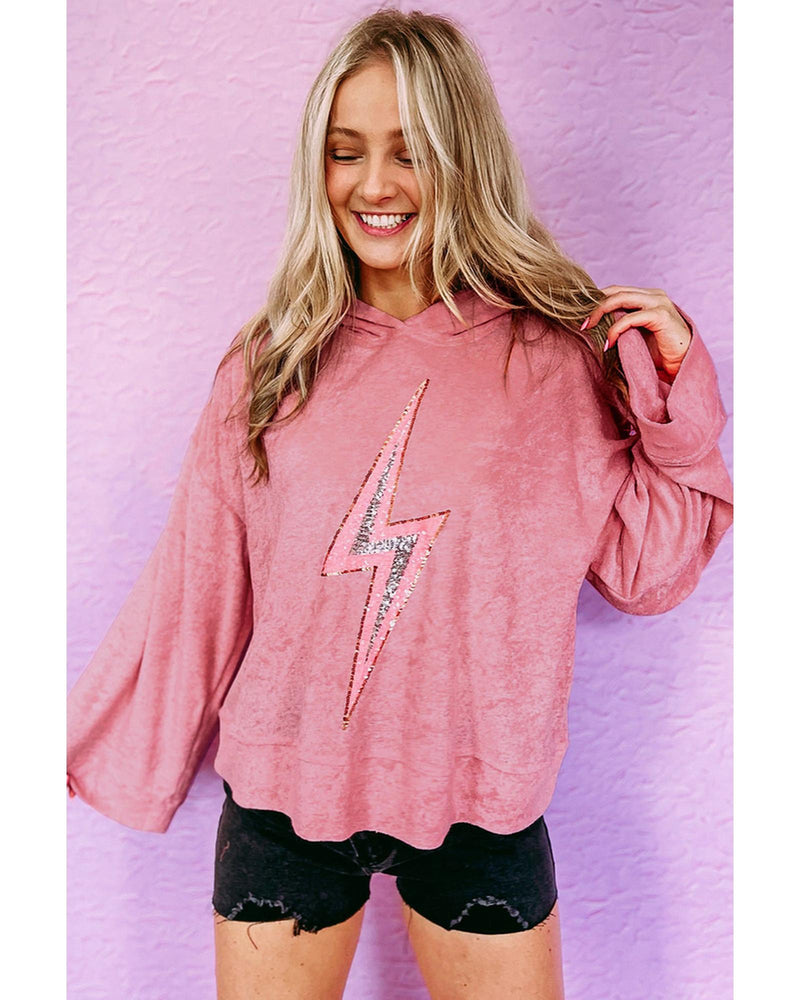 Azura Exchange Sequin Oversized Hoodie - L