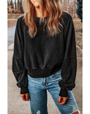 Azura Exchange Acid Wash Open Back Sweatshirt - M