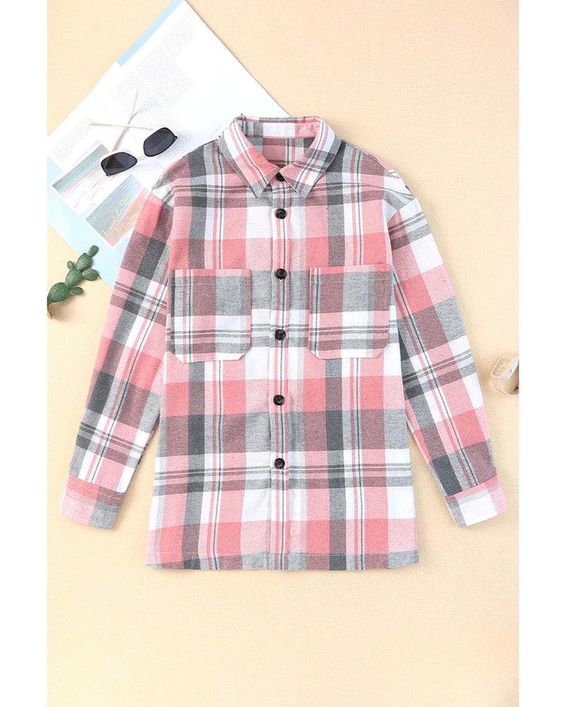 Azura Exchange Button Up Plaid Shirt - 2XL