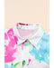 Azura Exchange Floral Print Lace-up Tunic Shirt - L