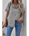 Azura Exchange Denim Shirt with Turn-down Collar - L