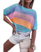 Azura Exchange Colorblock Striped Knitted Top - L