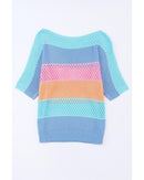 Azura Exchange Colorblock Striped Knitted Top - L