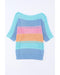 Azura Exchange Colorblock Striped Knitted Top - L