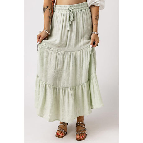 Azura Exchange High Waist Tiered Long Skirt - L