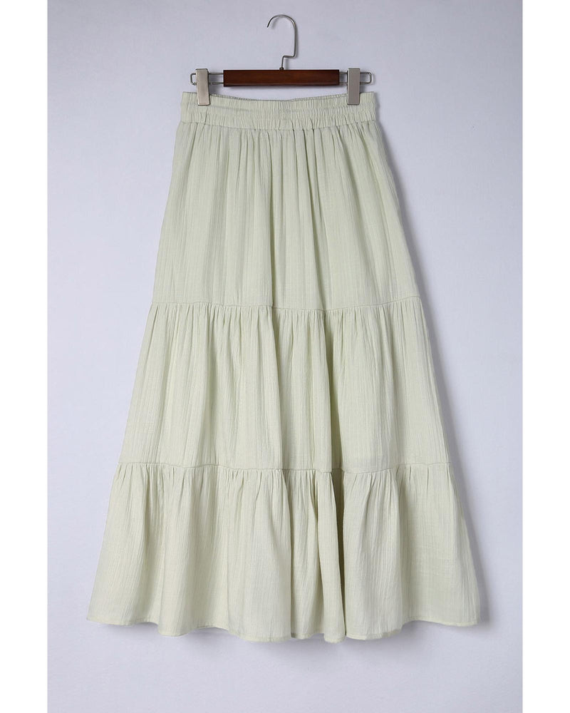 Azura Exchange High Waist Tiered Long Skirt - M