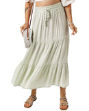 Azura Exchange High Waist Tiered Long Skirt - XL