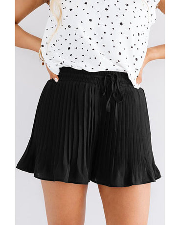 Azura Exchange Pleated Drawstring Waist Shorts - M